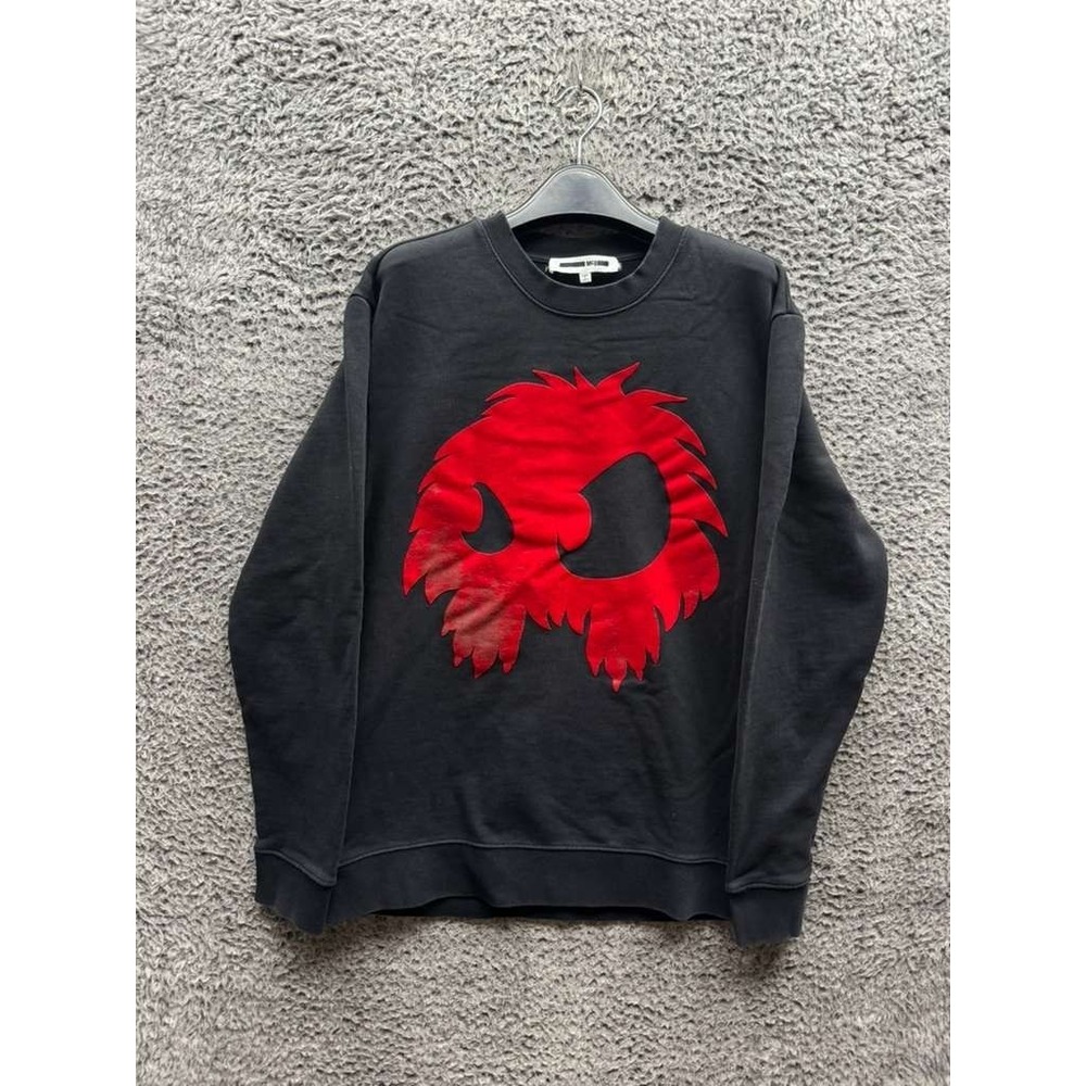 McQ Alexander McQueen‎ Monster Graphic Pullover Sweatshirt Black Mens Size S